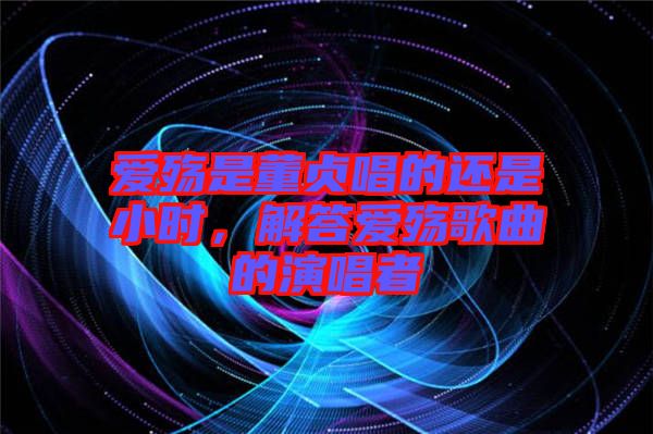 愛(ài)殤是董貞唱的還是小時(shí)，解答愛(ài)殤歌曲的演唱者