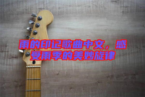 雨的印記歌曲中文，感受雨季的美妙旋律