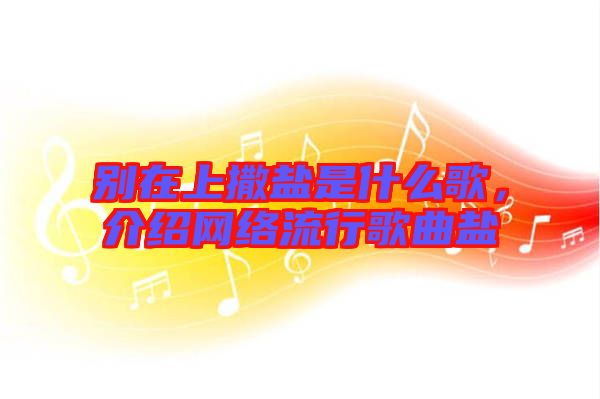 別在上撒鹽是什么歌，介紹網(wǎng)絡流行歌曲鹽