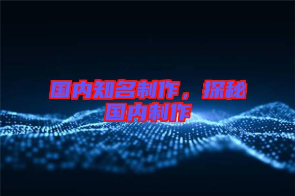 國內知名制作，探秘國內制作