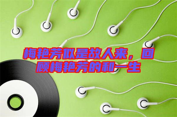 梅艷芳似是故人來(lái)，回顧梅艷芳的和一生