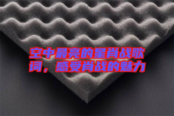 空中最亮的星肖戰(zhàn)歌詞，感受肖戰(zhàn)的魅力