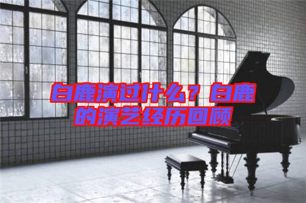 白鹿演過(guò)什么？白鹿的演藝經(jīng)歷回顧