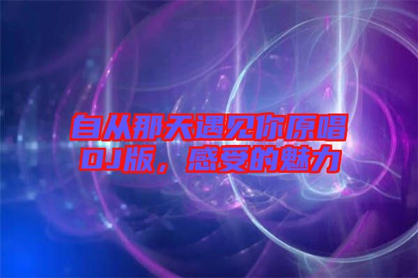 自從那天遇見(jiàn)你原唱DJ版，感受的魅力