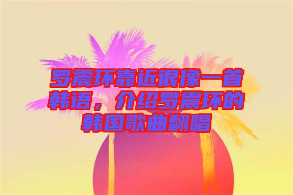 羅震環(huán)靠近很像一首韓語，介紹羅震環(huán)的韓國歌曲翻唱
