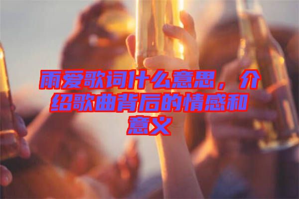 雨愛(ài)歌詞什么意思，介紹歌曲背后的情感和意義