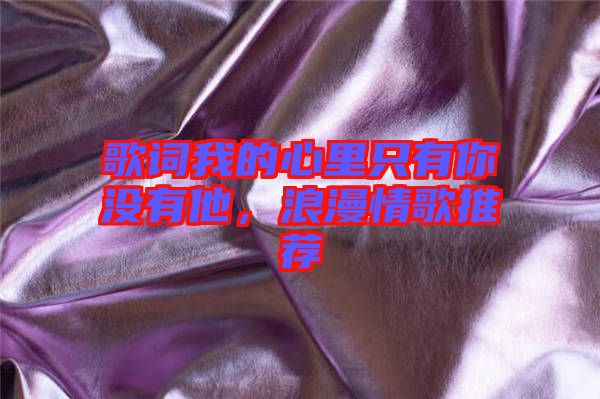 歌詞我的心里只有你沒(méi)有他，浪漫情歌推薦