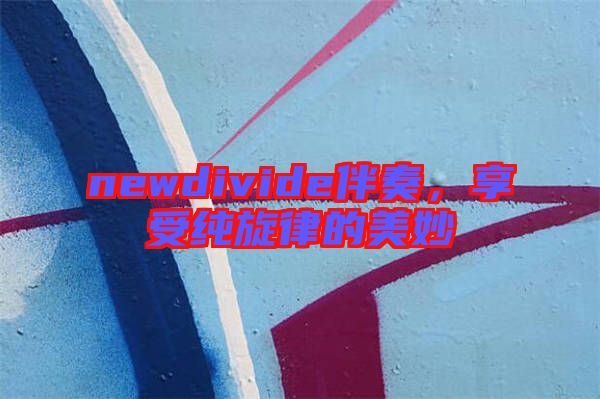 newdivide伴奏，享受純旋律的美妙
