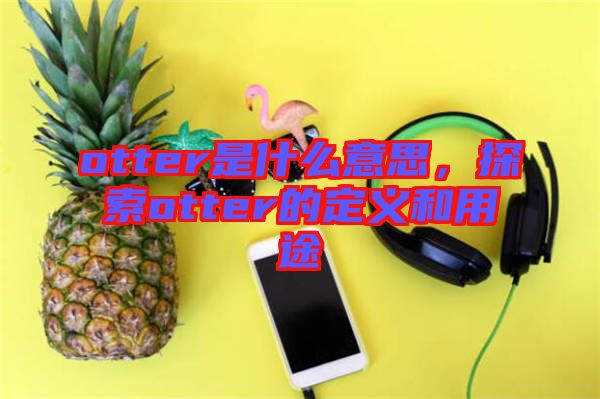 otter是什么意思，探索otter的定義和用途