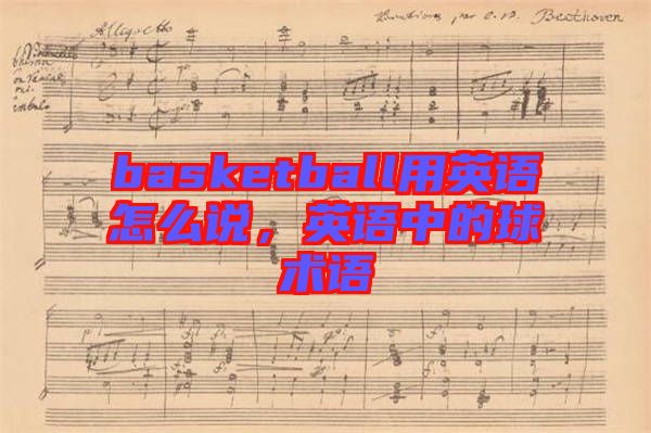 basketball用英語怎么說，英語中的球術(shù)語