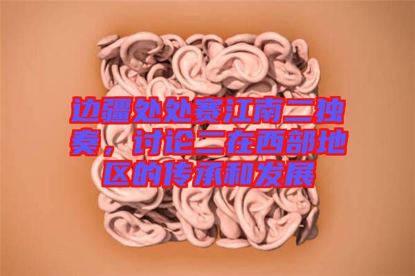 邊疆處處賽江南二獨(dú)奏，討論二在西部地區(qū)的傳承和發(fā)展
