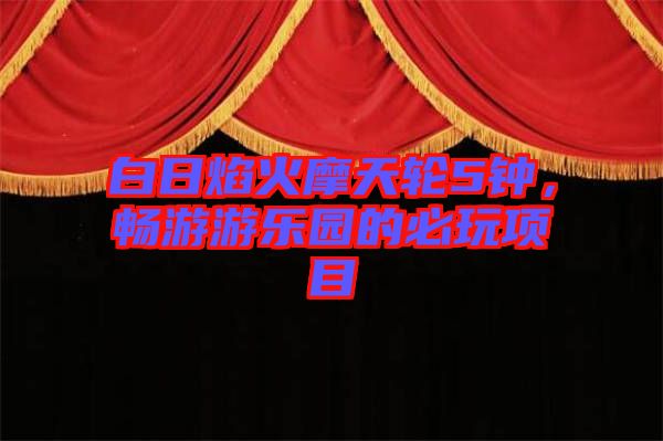白日焰火摩天輪5鐘，暢游游樂園的必玩項(xiàng)目