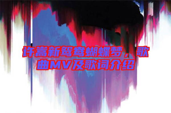 許嵩新鴛鴦蝴蝶夢，歌曲MV及歌詞介紹