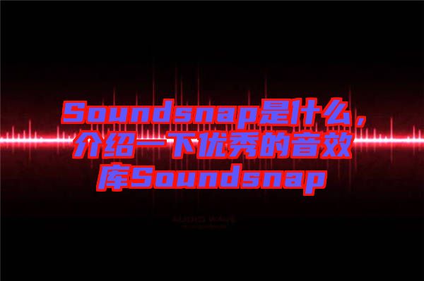 Soundsnap是什么，介紹一下優(yōu)秀的音效庫Soundsnap