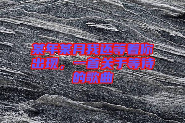 某年某月我還等著你出現(xiàn)，一首關(guān)于等待的歌曲