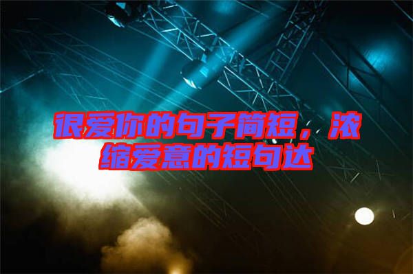 很愛你的句子簡短，濃縮愛意的短句達(dá)