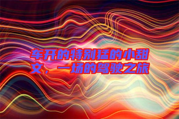 車開的特別猛的小甜文，一場的駕駛之旅