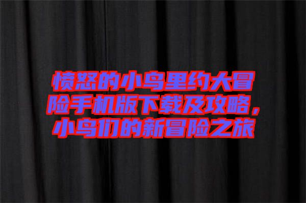 憤怒的小鳥里約大冒險手機(jī)版下載及攻略，小鳥們的新冒險之旅