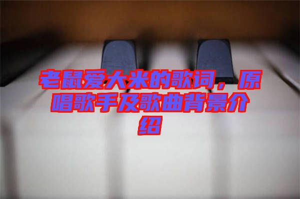 老鼠愛大米的歌詞，原唱歌手及歌曲背景介紹