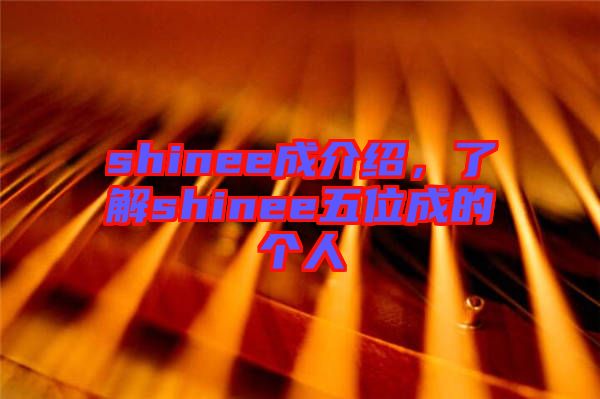 shinee成介紹，了解shinee五位成的個(gè)人