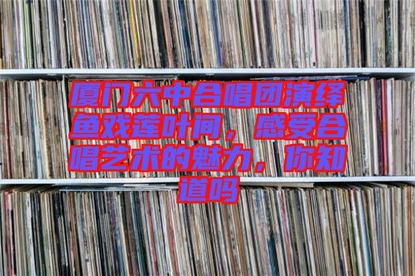 廈門六中合唱團(tuán)演繹魚(yú)戲蓮葉間，感受合唱藝術(shù)的魅力，你知道嗎
