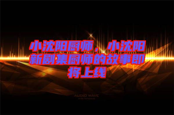 小沈陽廚師，小沈陽新劇集廚師的故事即將上線