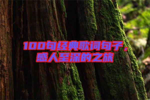 100句經(jīng)典歌詞句子，感人至深的之旅
