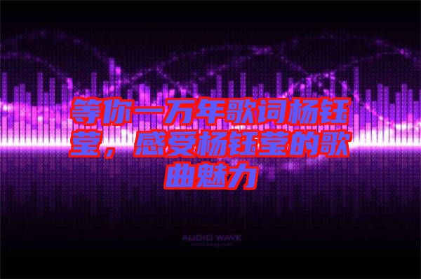 等你一萬年歌詞楊鈺瑩，感受楊鈺瑩的歌曲魅力