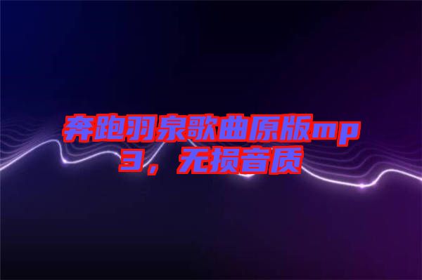 奔跑羽泉歌曲原版mp3，無損音質(zhì)