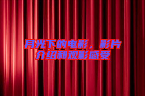 月光下的電影，影片介紹和觀影感受
