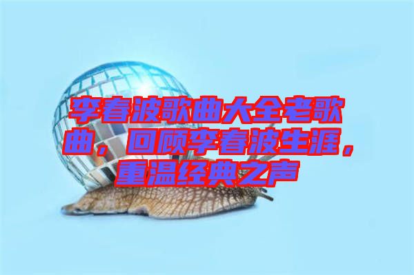 李春波歌曲大全老歌曲，回顧李春波生涯，重溫經典之聲