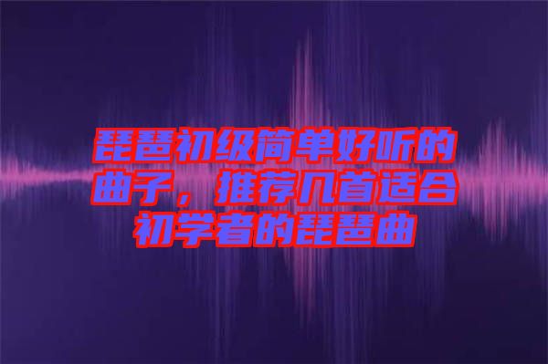 琵琶初級(jí)簡(jiǎn)單好聽(tīng)的曲子，推薦幾首適合初學(xué)者的琵琶曲