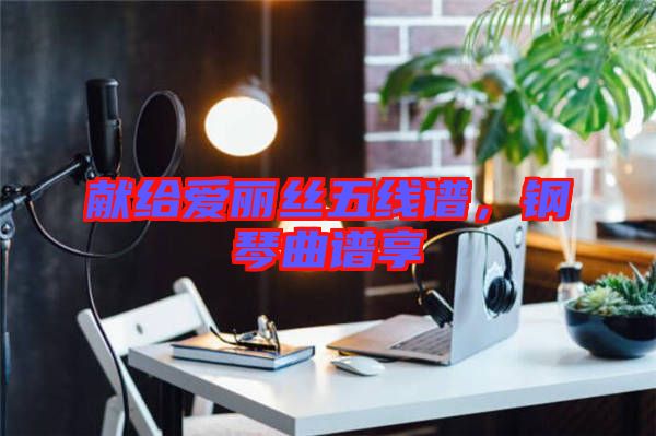獻(xiàn)給愛麗絲五線譜，鋼琴曲譜享