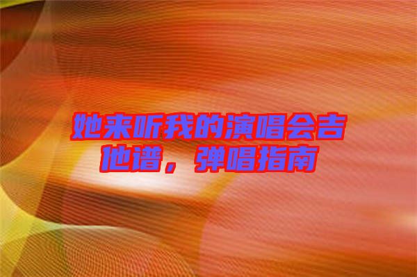 她來(lái)聽(tīng)我的演唱會(huì)吉他譜，彈唱指南