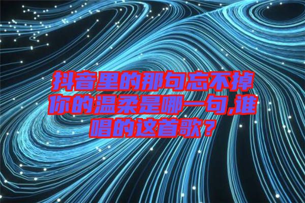 抖音里的那句忘不掉你的溫柔是哪一句,誰(shuí)唱的這首歌？