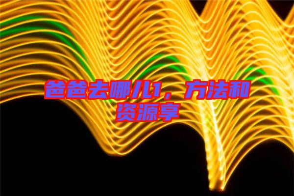爸爸去哪兒1，方法和資源享