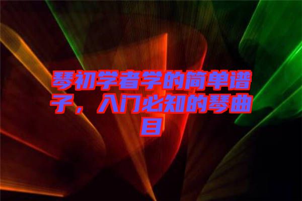 琴初學(xué)者學(xué)的簡(jiǎn)單譜子，入門(mén)必知的琴曲目