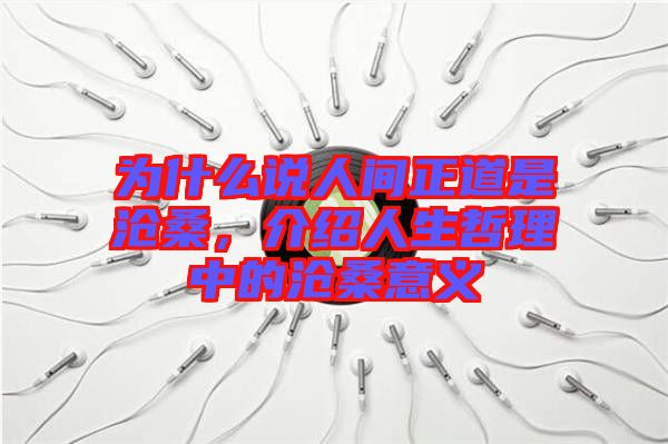 為什么說人間正道是滄桑，介紹人生哲理中的滄桑意義