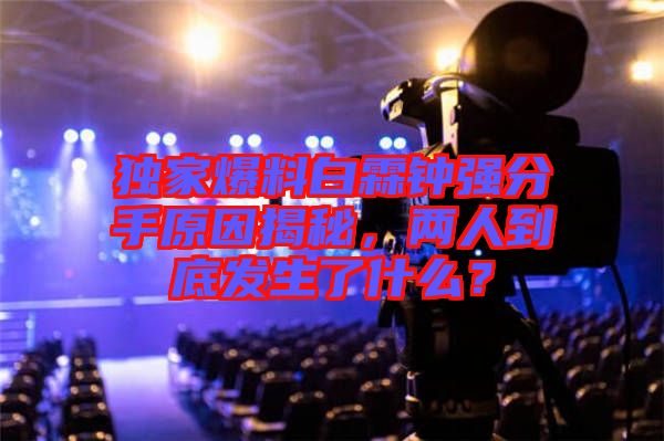 獨(dú)家爆料白霖鐘強(qiáng)分手原因揭秘，兩人到底發(fā)生了什么？