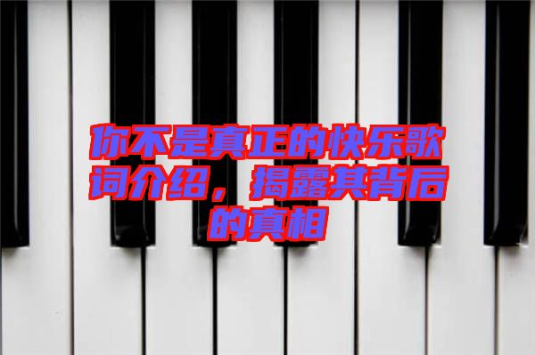 你不是真正的快樂(lè)歌詞介紹，揭露其背后的真相