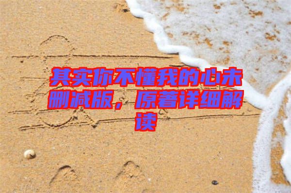 其實(shí)你不懂我的心未刪減版，原著詳細(xì)解讀