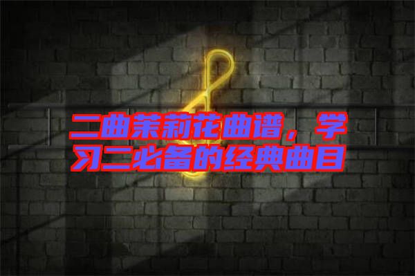 二曲茉莉花曲譜，學(xué)習(xí)二必備的經(jīng)典曲目