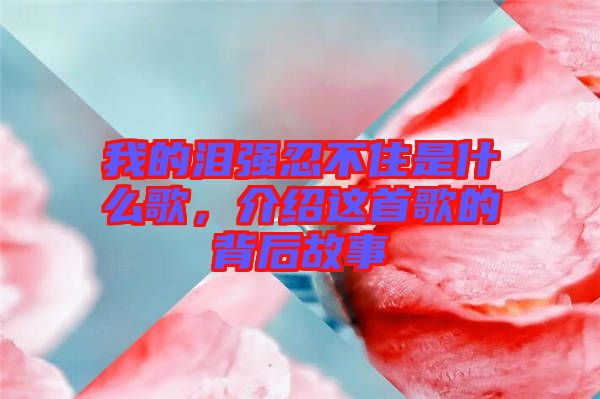 我的淚強忍不住是什么歌，介紹這首歌的背后故事