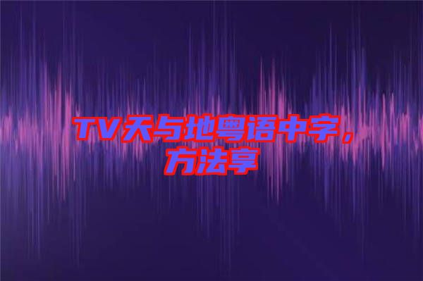 TV天與地粵語中字，方法享