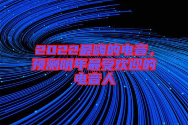 2022最嗨的電音，預(yù)測明年最受歡迎的電音人
