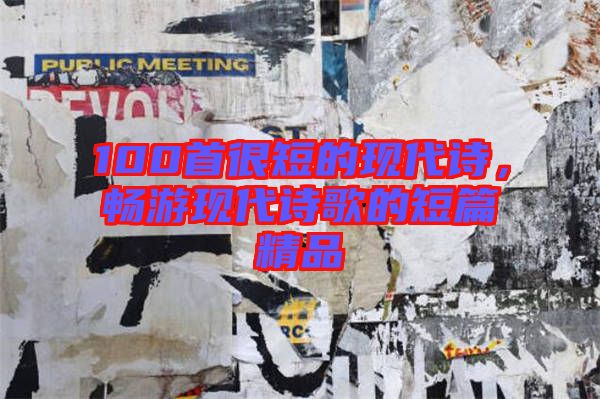 100首很短的現(xiàn)代詩，暢游現(xiàn)代詩歌的短篇精品