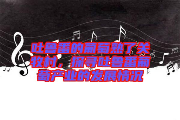 吐魯番的葡萄熟了關(guān)牧村，探尋吐魯番葡萄產(chǎn)業(yè)的發(fā)展情況