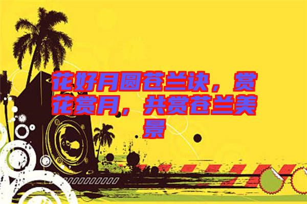 花好月圓蒼蘭訣，賞花賞月，共賞蒼蘭美景