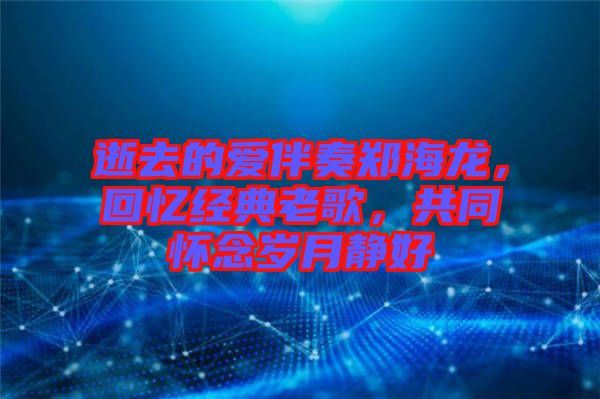 逝去的愛伴奏鄭海龍，回憶經(jīng)典老歌，共同懷念歲月靜好