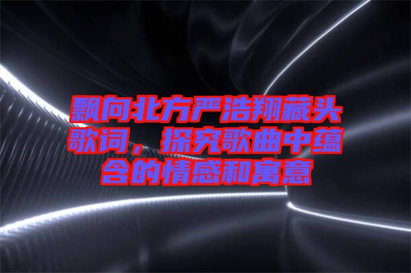 飄向北方嚴(yán)浩翔藏頭歌詞，探究歌曲中蘊(yùn)含的情感和寓意
